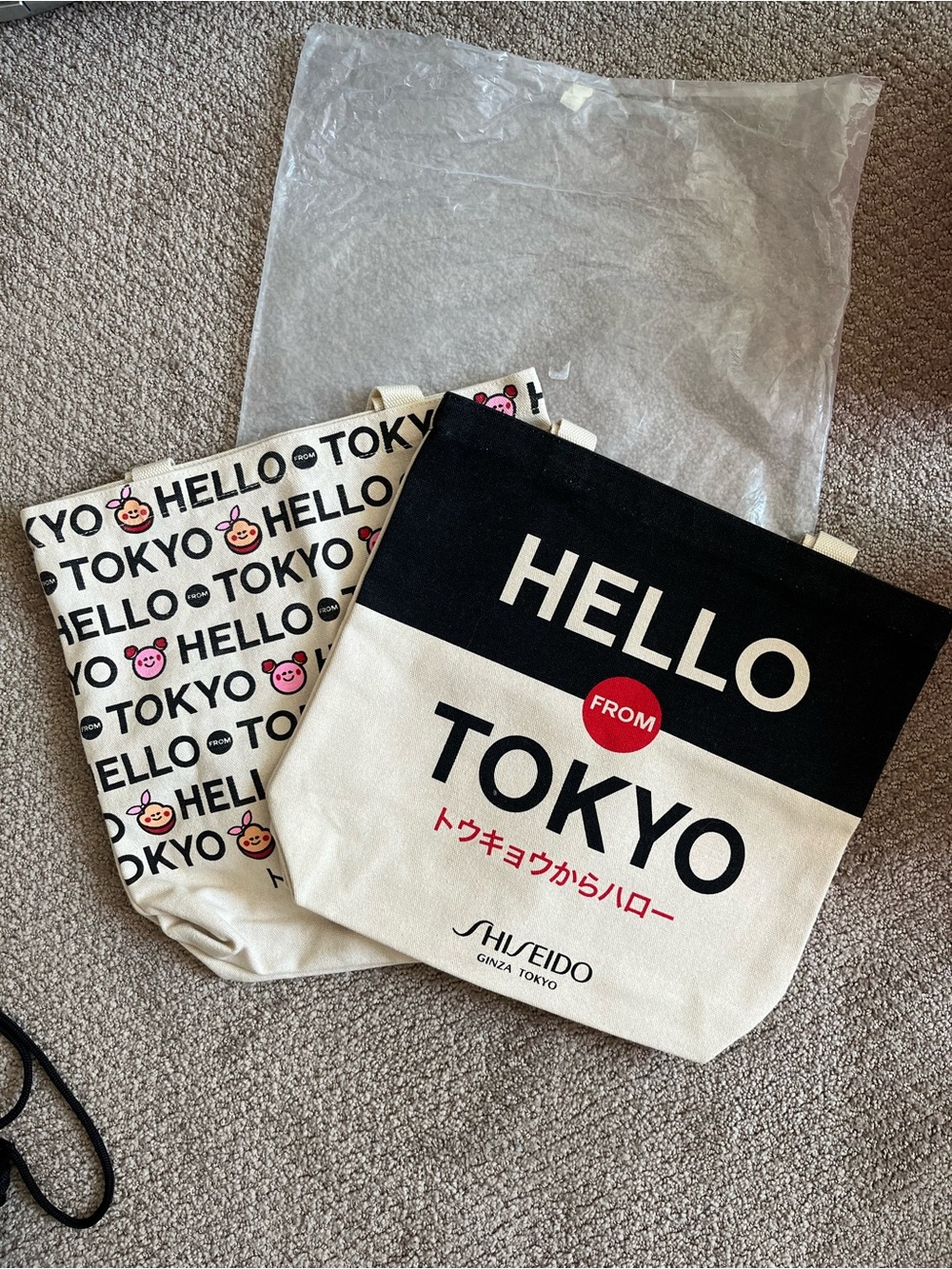 Shiseido Canvas 'Hello From Tokyo' Tote - Black, White, Red